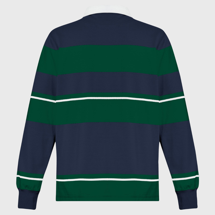 Canterbury Multi-Stripe Long Sleeve Rugby Jersey Navy/Green