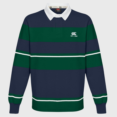 Canterbury Multi-Stripe Long Sleeve Rugby Jersey Navy/Green