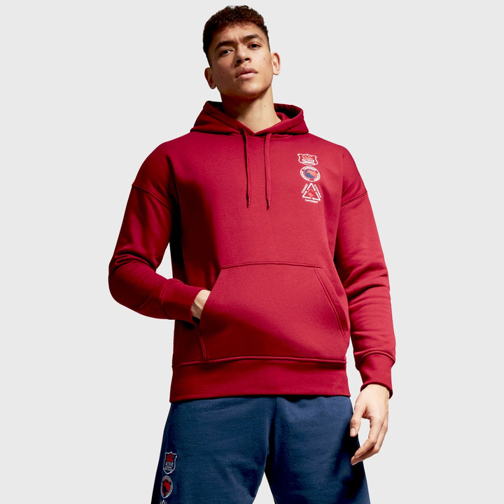 Canterbury Men's Oversized Hoody Rhubarb Red - Rugbystuff.com