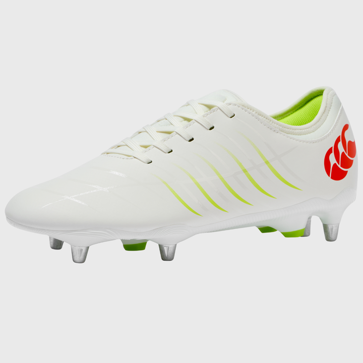 Canterbury Phoenix Team SG Rugby Boots White/Orange