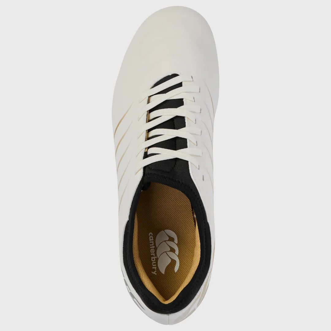 Canterbury Phoenix Team SG Rugby Boots White/Gold - Rugbystuff.com