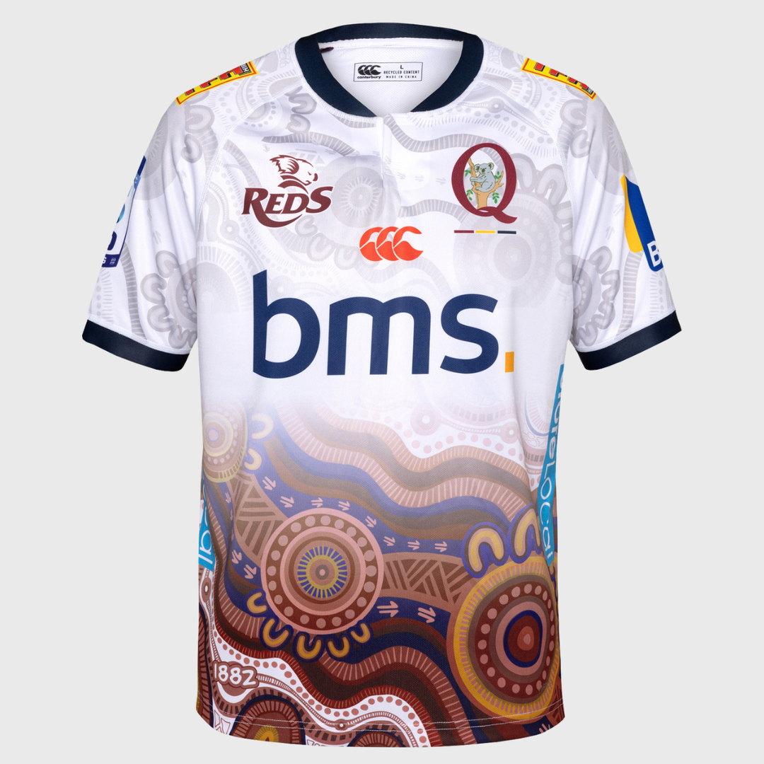 Canterbury Queensland Reds Men's Indigenous Replica Rugby Shirt 2026 - Rugbystuff.com