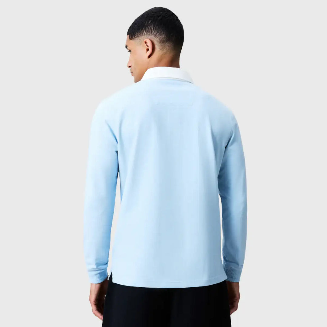 Canterbury Solid Dye Long Sleeve Rugby Jersey Cashmere Blue - Rugbystuff.com
