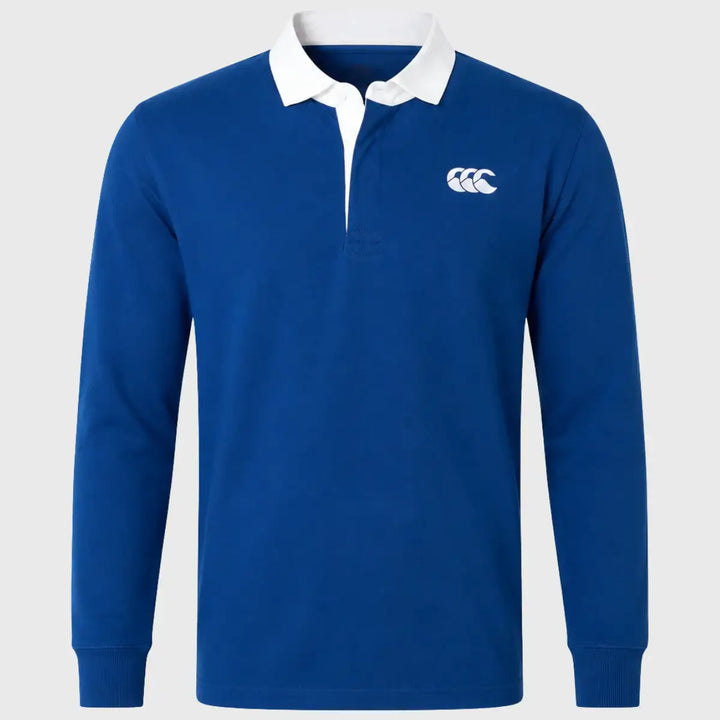 Canterbury Solid Dye Long Sleeve Rugby Jersey Ensign Blue - Rugbystuff.com