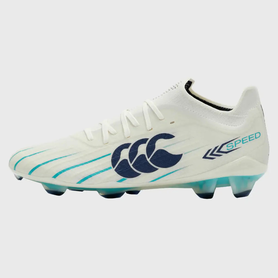 Canterbury Speed Falcon 2.0 Elite FG Rugby Boots Blanc De Blanc White - Rugbystuff.com
