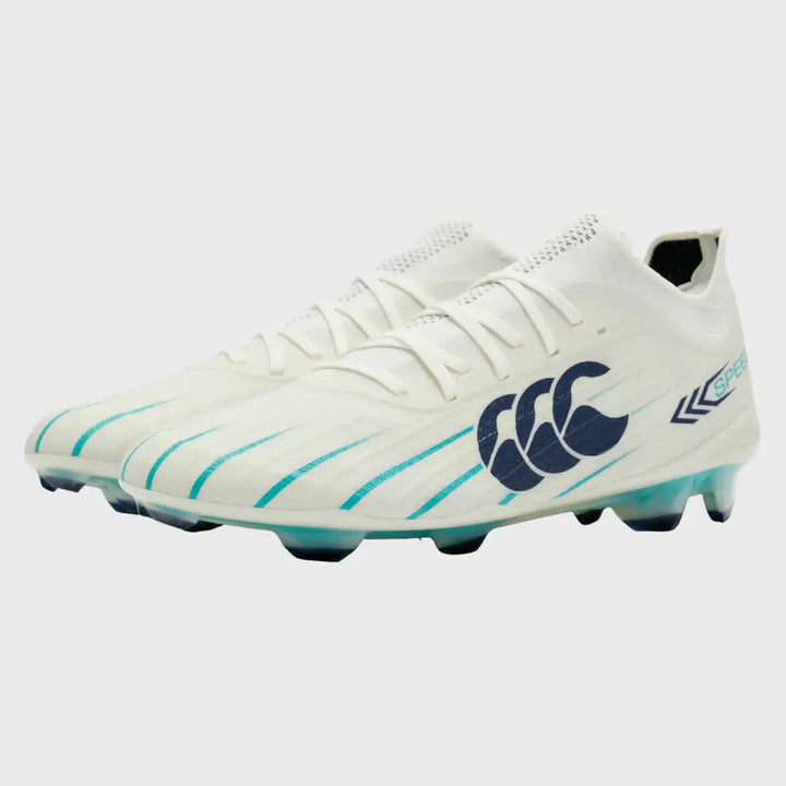 Canterbury Speed Falcon 2.0 Elite FG Rugby Boots Blanc De Blanc White - Rugbystuff.com