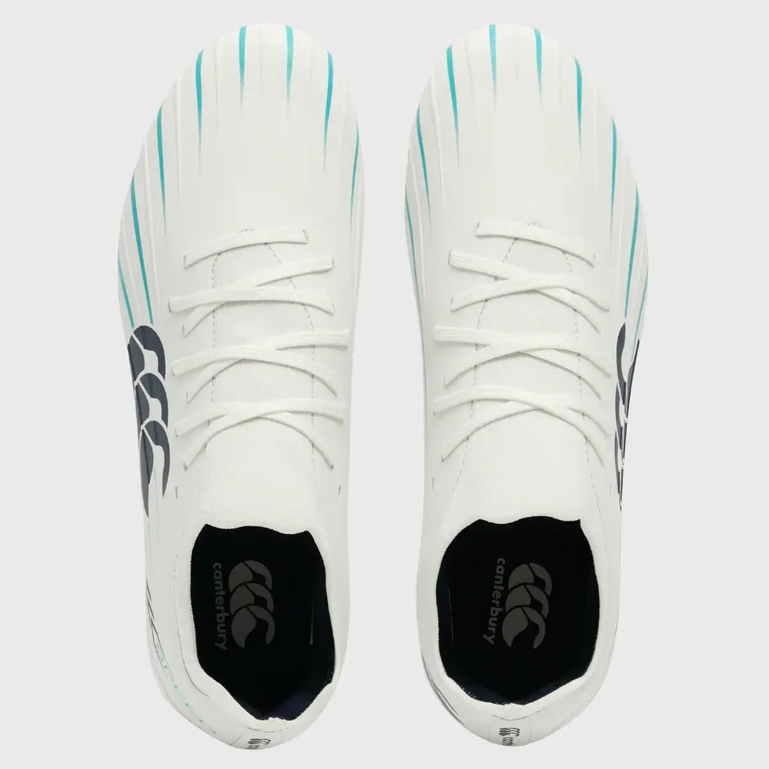 Canterbury Speed Falcon 2.0 Elite FG Rugby Boots Blanc De Blanc White - Rugbystuff.com