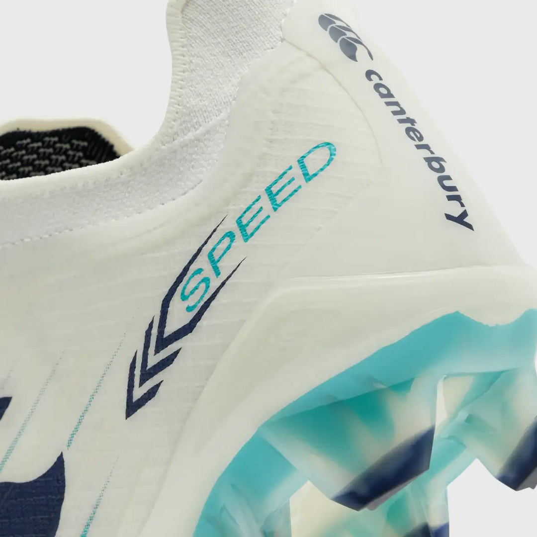 Canterbury Speed Falcon 2.0 Elite FG Rugby Boots Blanc De Blanc White - Rugbystuff.com