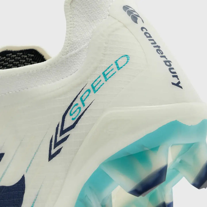 Canterbury Speed Falcon 2.0 Elite FG Rugby Boots Blanc De Blanc White - Rugbystuff.com