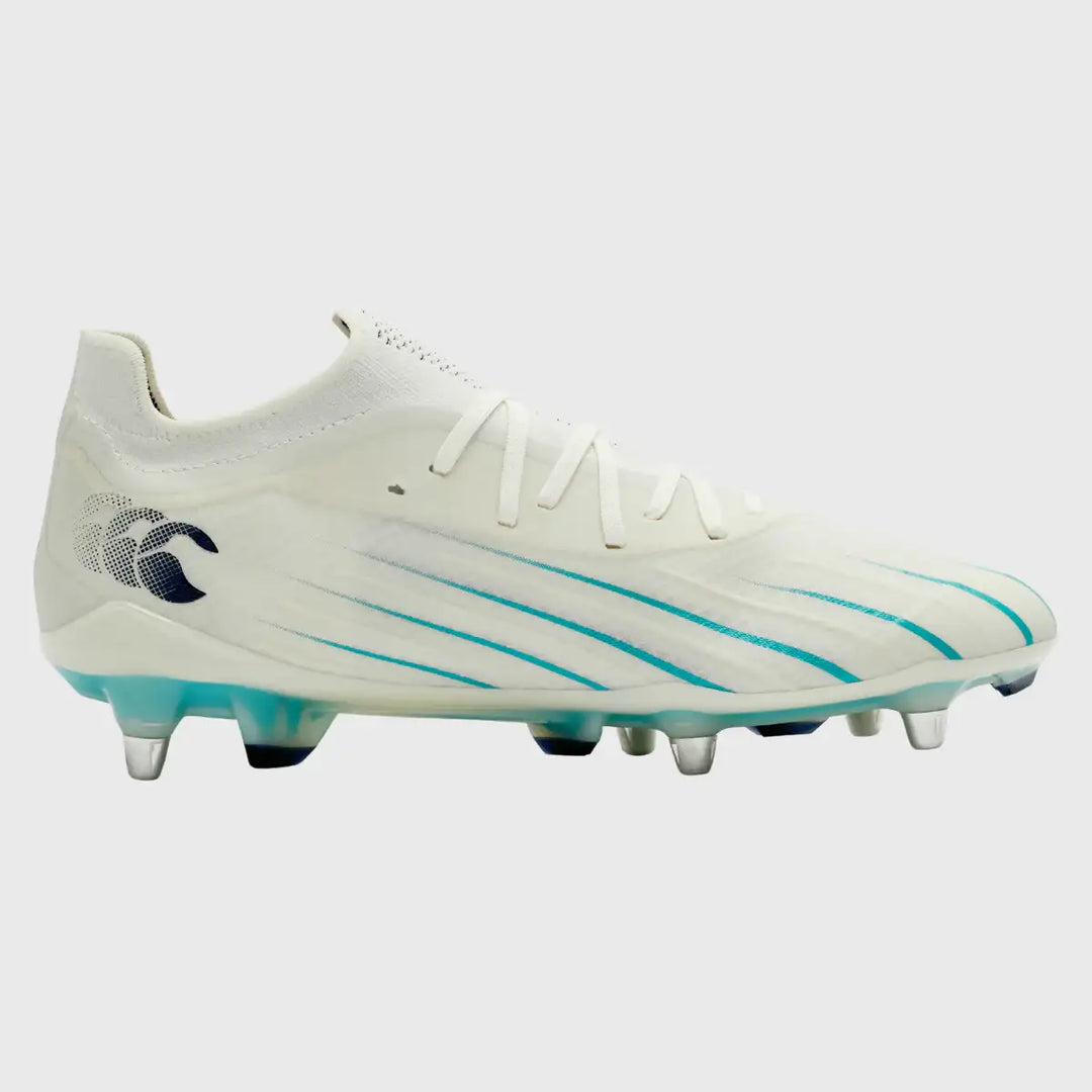 Canterbury Speed Falcon 2.0 Elite SG Rugby Boots Blanc De Blanc White - Rugbystuff.com