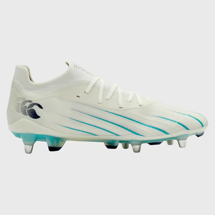 Canterbury Speed Falcon 2.0 Elite SG Rugby Boots Blanc De Blanc White - Rugbystuff.com