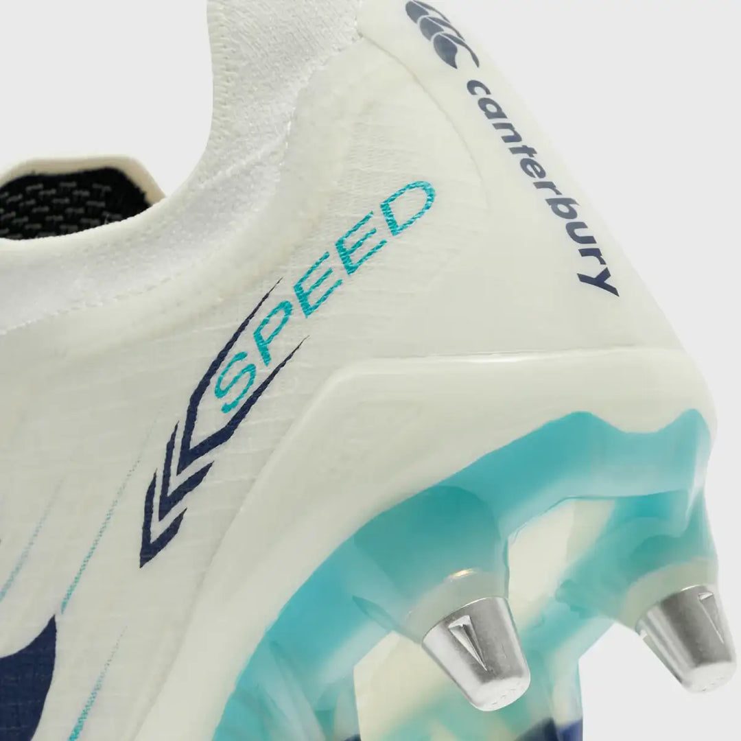 Canterbury Speed Falcon 2.0 Elite SG Rugby Boots Blanc De Blanc White - Rugbystuff.com