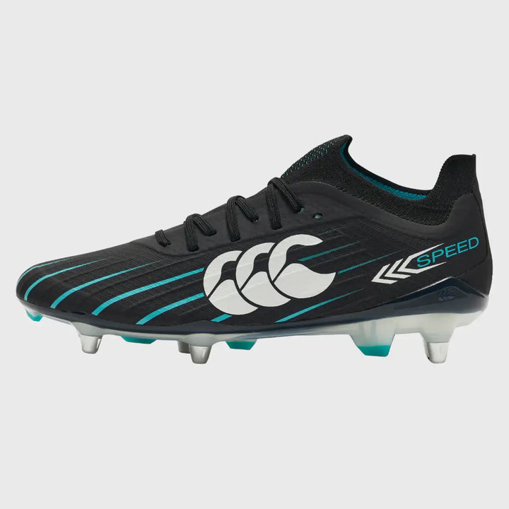 Canterbury Speed Falcon 2.0 Elite SG Rugby Boots Jet Black - Rugbystuff.com