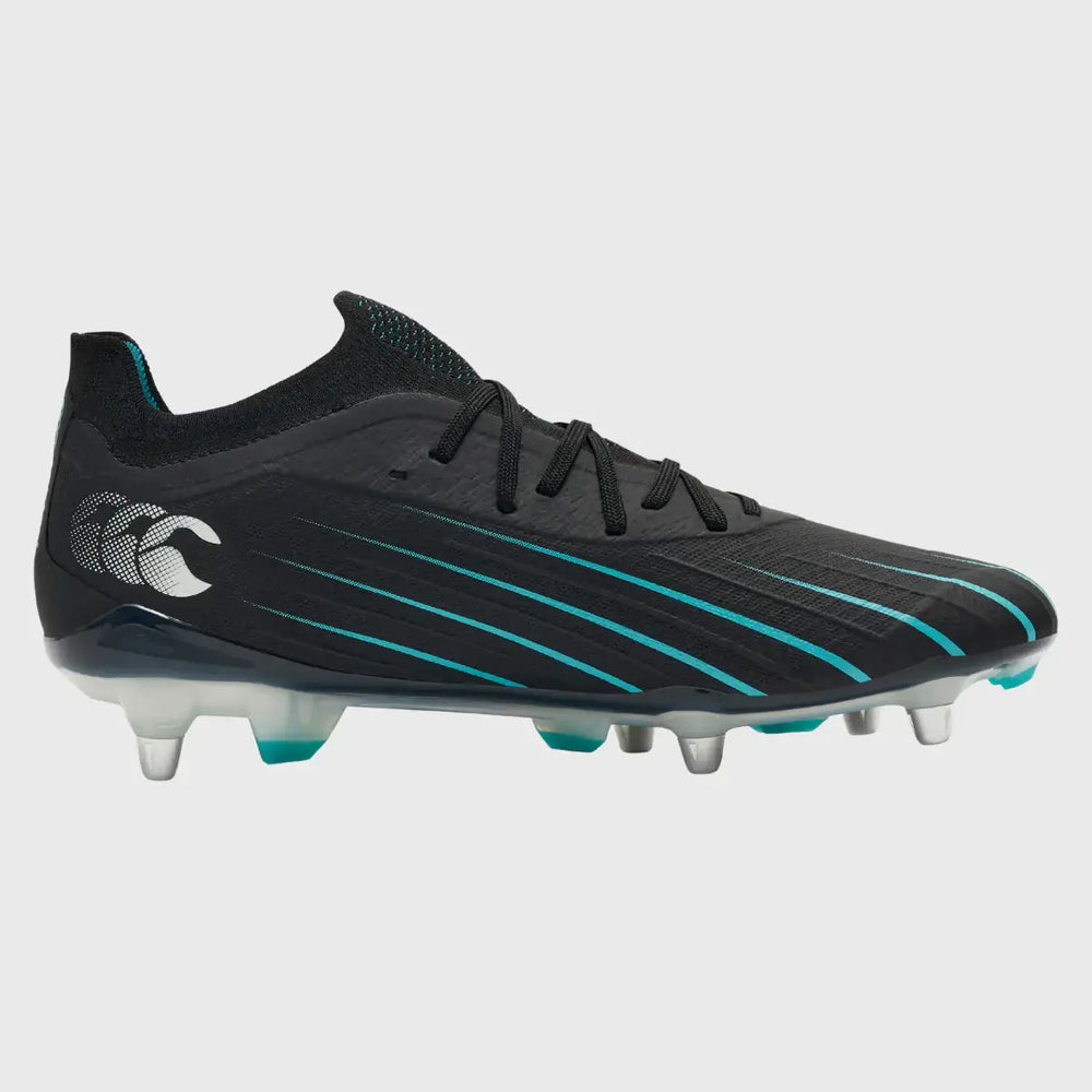 Canterbury Speed Falcon 2.0 Elite SG Rugby Boots Jet Black - Rugbystuff.com