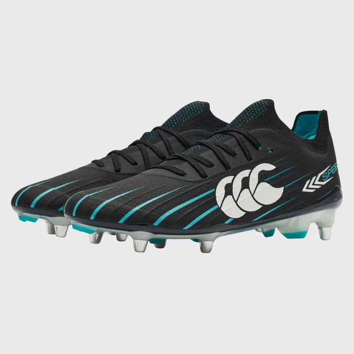 Canterbury Speed Falcon 2.0 Elite SG Rugby Boots Jet Black - Rugbystuff.com