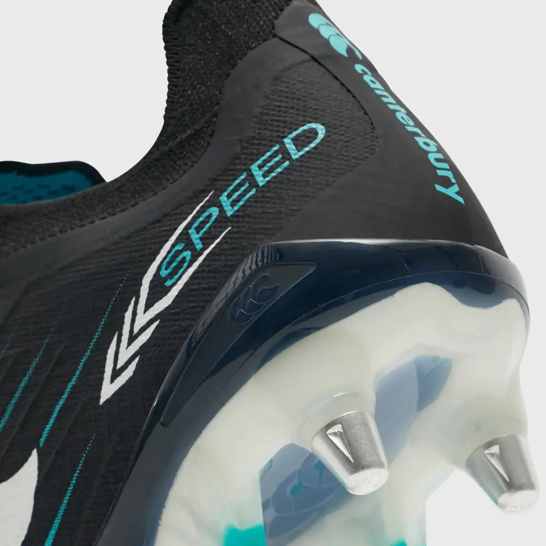 Canterbury Speed Falcon 2.0 Elite SG Rugby Boots Jet Black - Rugbystuff.com