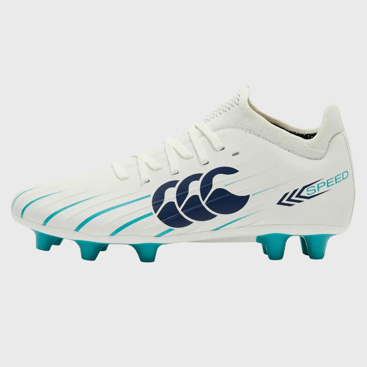 Canterbury Speed Falcon 2.0 Pro Junior FG Rugby Boots Blanc De Blanc White - Rugbystuff.com