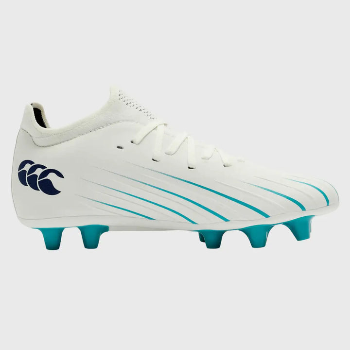 Canterbury Speed Falcon 2.0 Pro Junior FG Rugby Boots Blanc De Blanc White - Rugbystuff.com