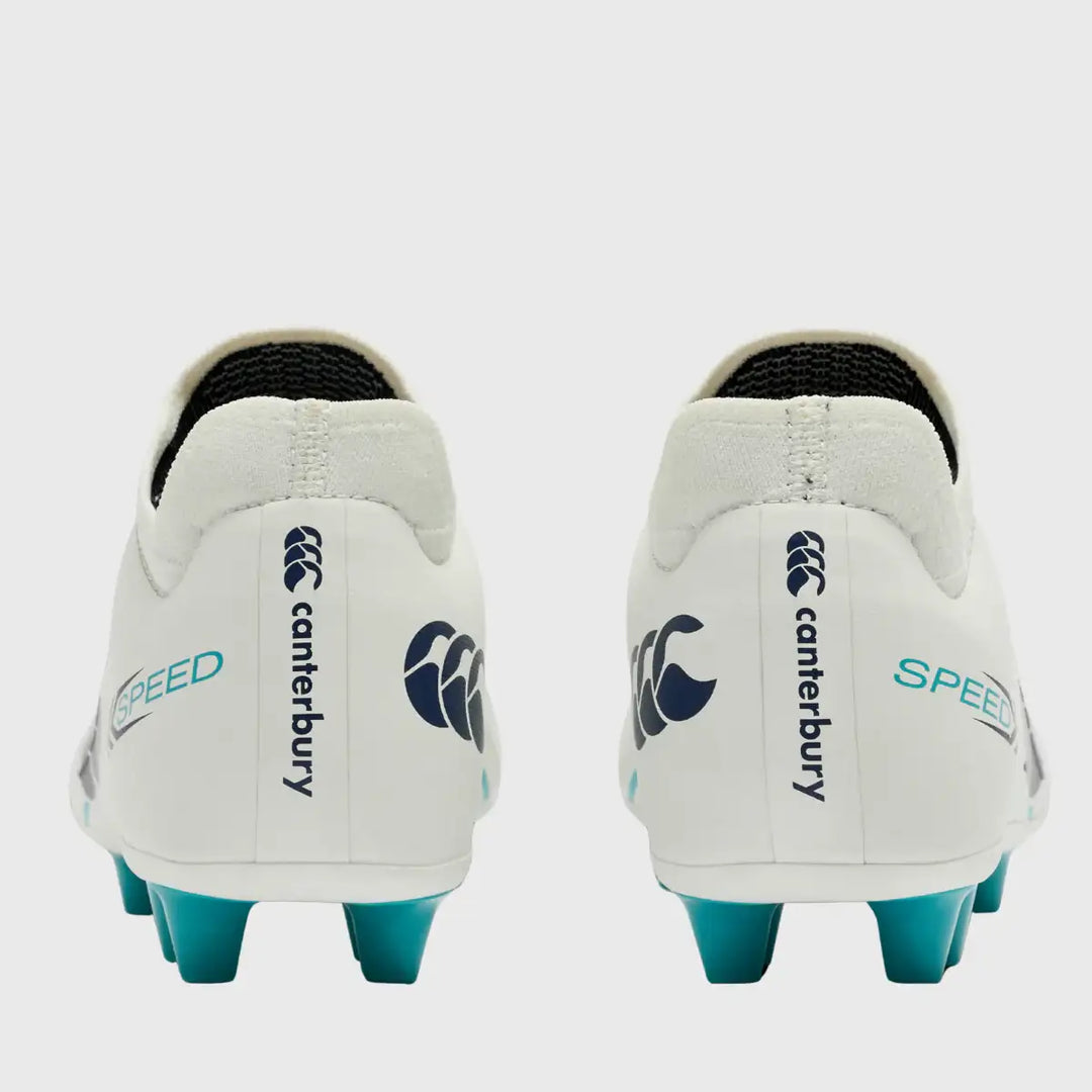 Canterbury Speed Falcon 2.0 Pro Junior FG Rugby Boots Blanc De Blanc White - Rugbystuff.com