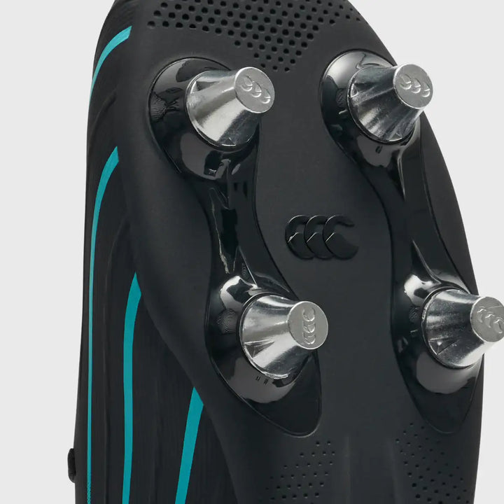 Canterbury Speed Falcon 2.0 Pro Junior SG Rugby Boots Jet Black - Rugbystuff.com
