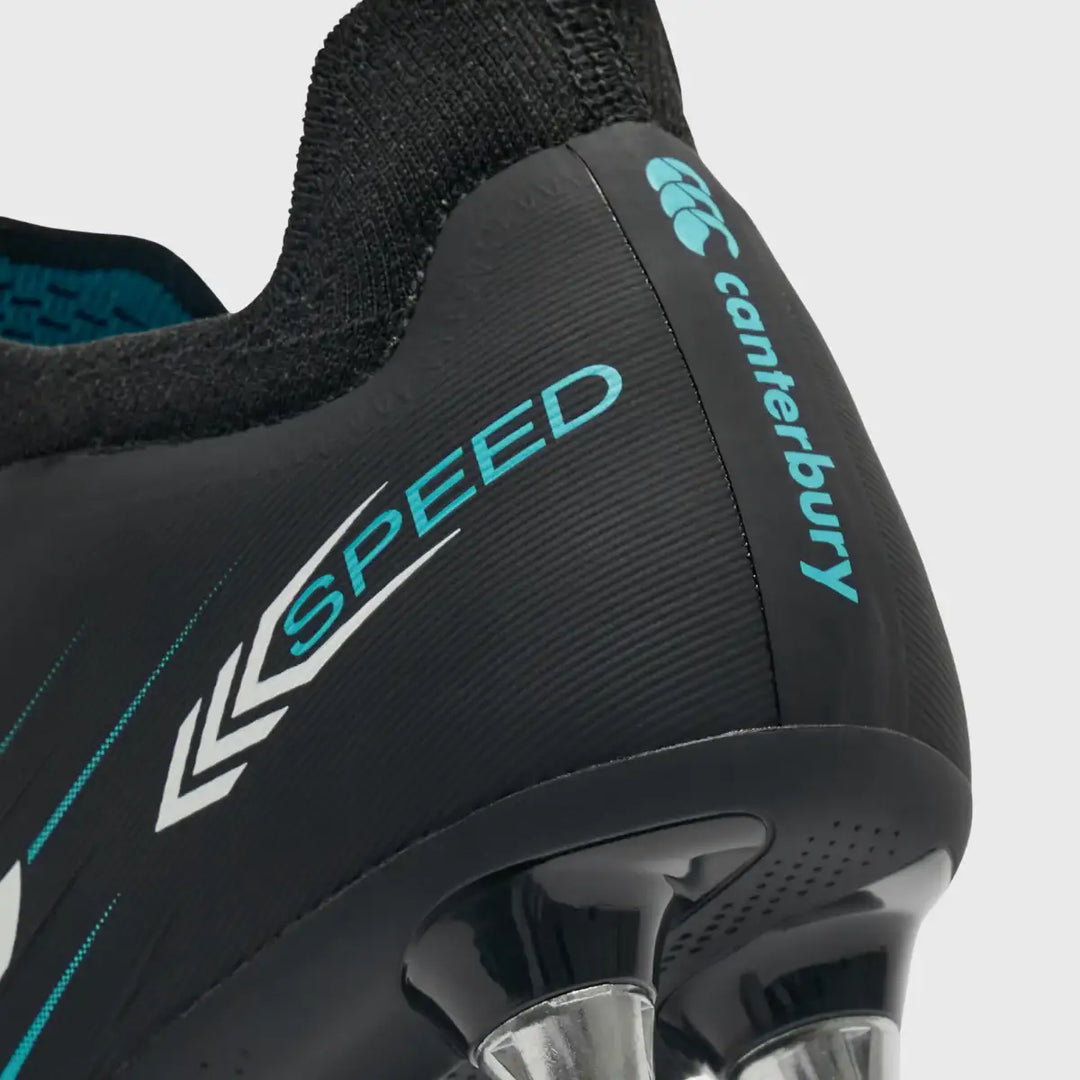 Canterbury Speed Falcon 2.0 Pro Junior SG Rugby Boots Jet Black - Rugbystuff.com