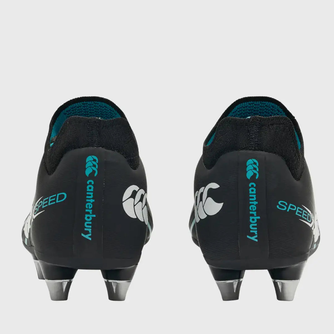 Canterbury Speed Falcon 2.0 Pro Junior SG Rugby Boots Jet Black - Rugbystuff.com