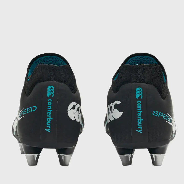 Canterbury Speed Falcon 2.0 Pro Junior SG Rugby Boots Jet Black - Rugbystuff.com