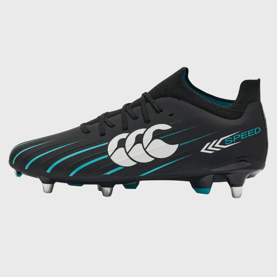 Canterbury Speed Falcon 2.0 Pro SG Rugby Boots Jet Black - Rugbystuff.com