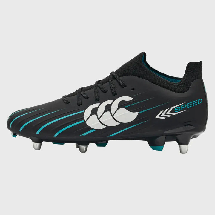 Canterbury Speed Falcon 2.0 Pro SG Rugby Boots Jet Black - Rugbystuff.com