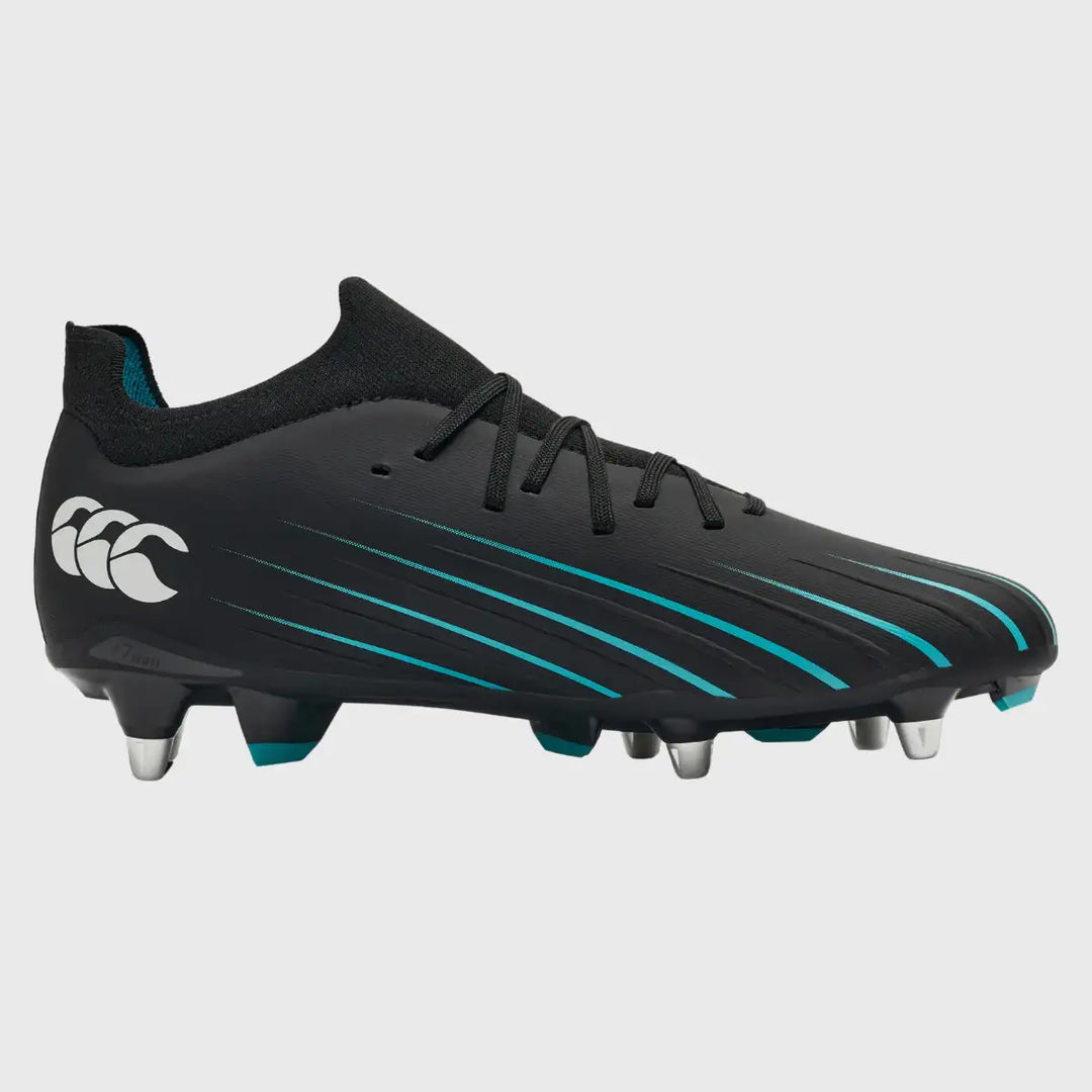 Canterbury Speed Falcon 2.0 Pro SG Rugby Boots Jet Black - Rugbystuff.com