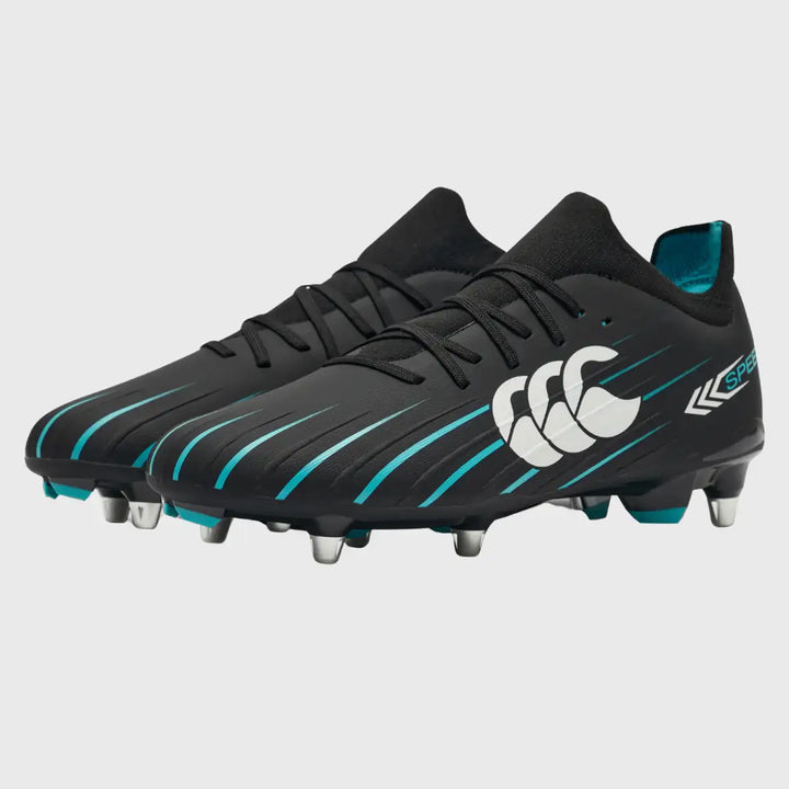 Canterbury Speed Falcon 2.0 Pro SG Rugby Boots Jet Black - Rugbystuff.com