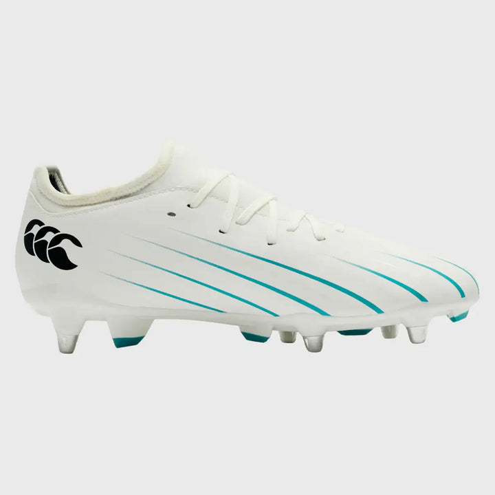 Canterbury Speed Falcon 2.0 Team SG Rugby Boots Blanc De Blanc White - Rugbystuff.com