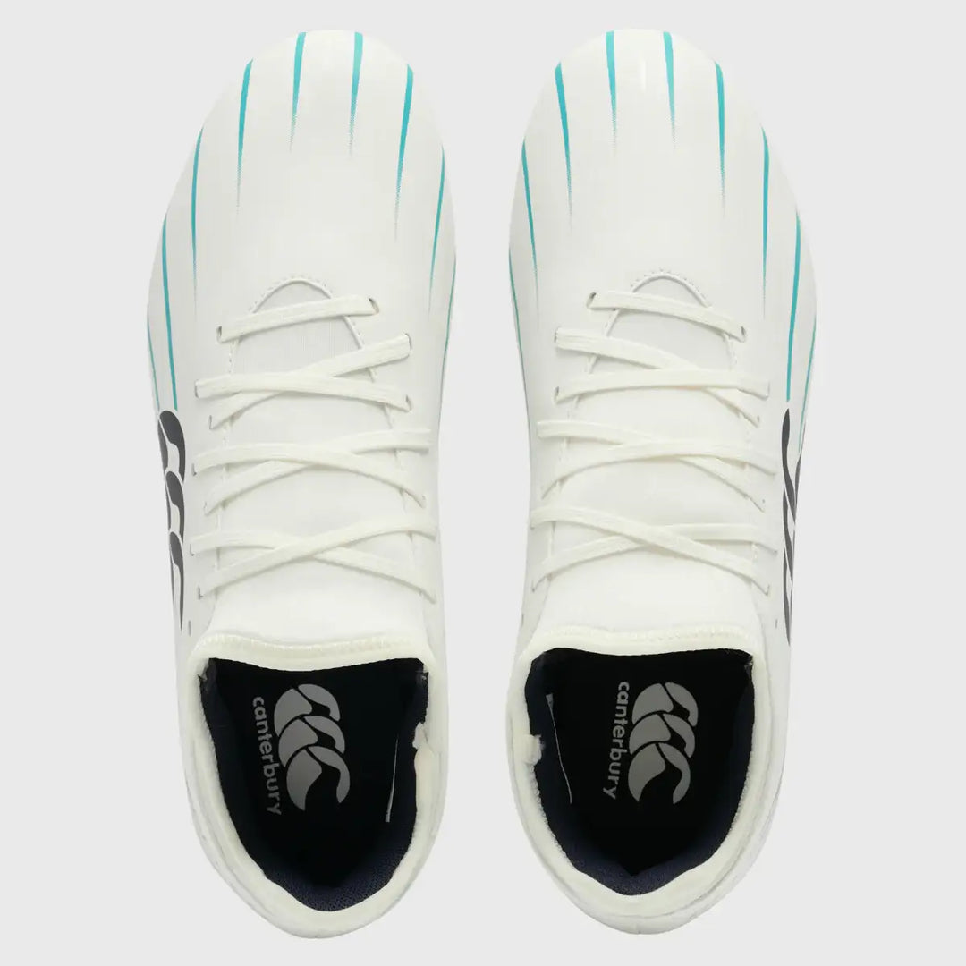 Canterbury Speed Falcon 2.0 Team SG Rugby Boots Blanc De Blanc White - Rugbystuff.com