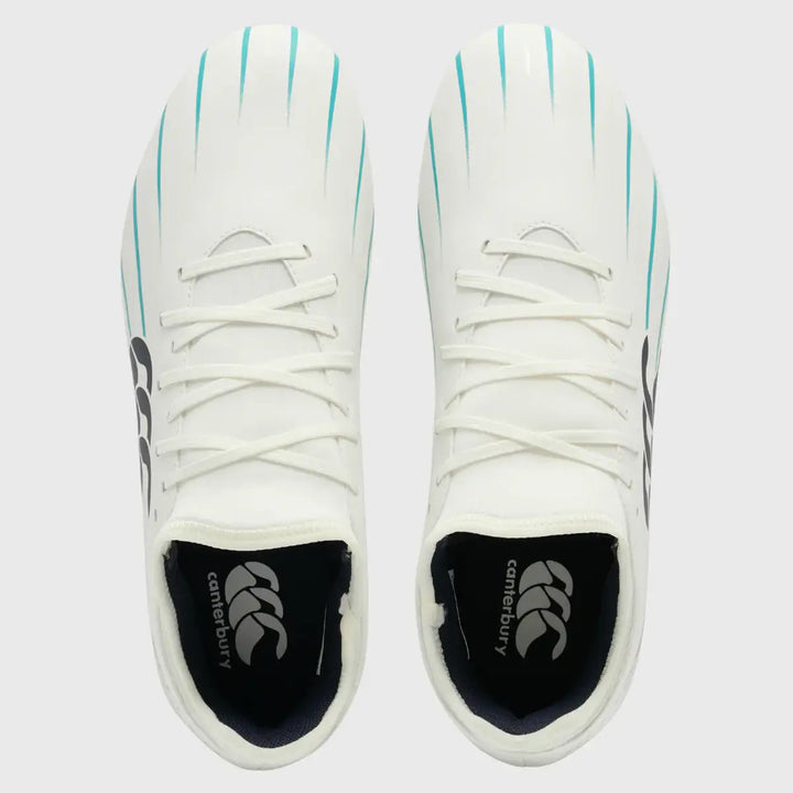 Canterbury Speed Falcon 2.0 Team SG Rugby Boots Blanc De Blanc White - Rugbystuff.com