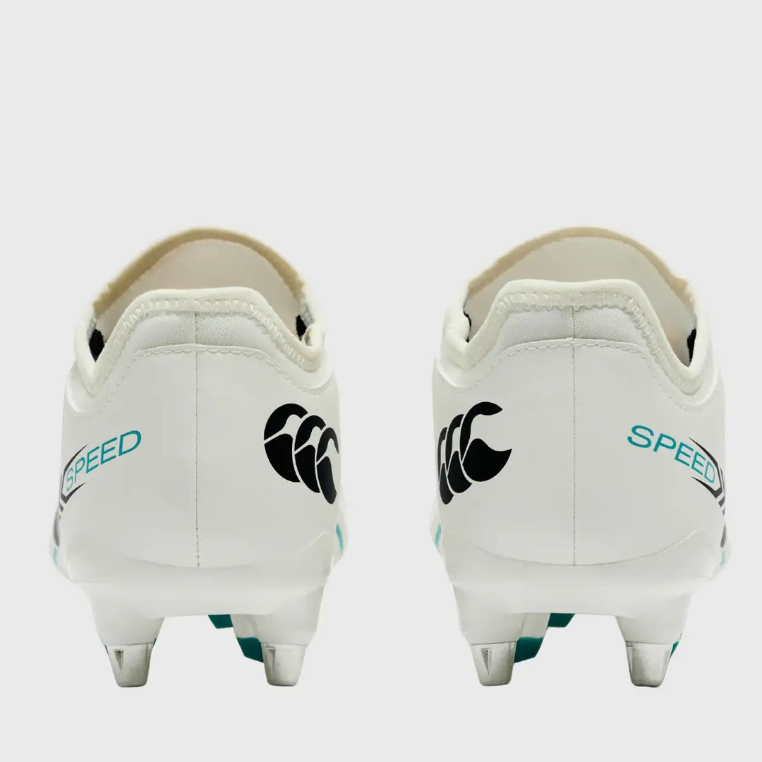 Canterbury Speed Falcon 2.0 Team SG Rugby Boots Blanc De Blanc White - Rugbystuff.com