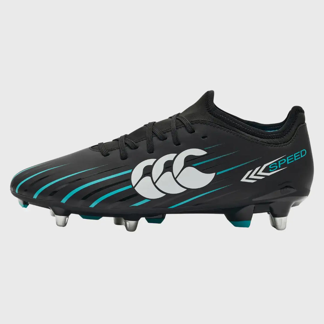 Canterbury Speed Falcon 2.0 Team SG Rugby Boots Jet Black - Rugbystuff.com