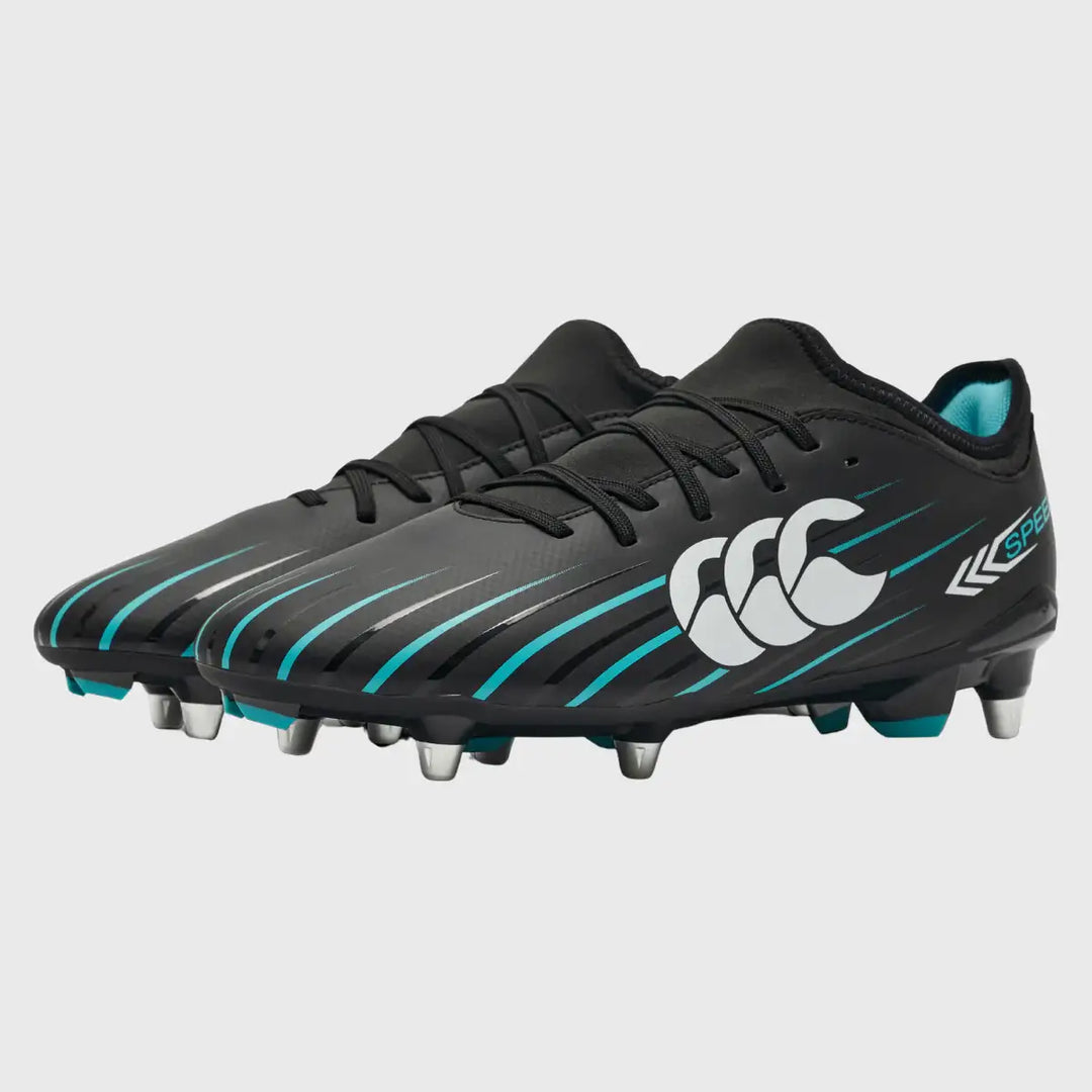 Canterbury Speed Falcon 2.0 Team SG Rugby Boots Jet Black - Rugbystuff.com