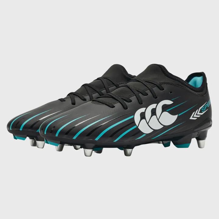 Canterbury Speed Falcon 2.0 Team SG Rugby Boots Jet Black - Rugbystuff.com