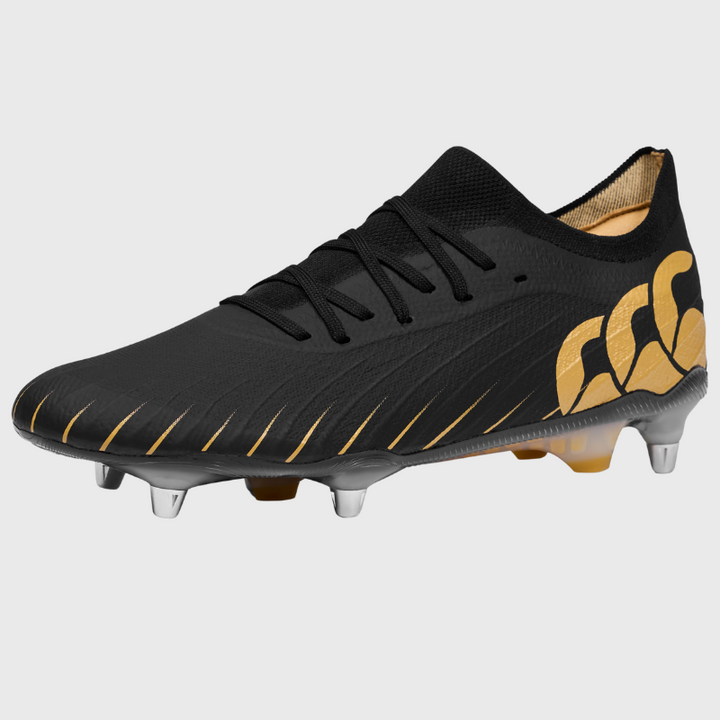 Canterbury Speed Falcon Elite SG Rugby Boots Black/Gold - Rugbystuff.com
