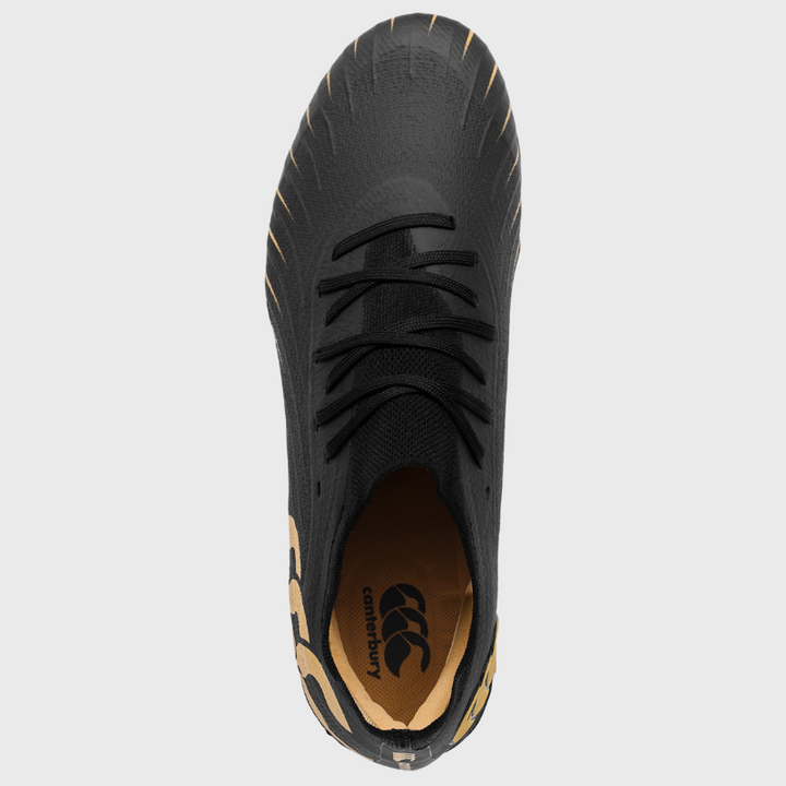 Canterbury Speed Falcon Elite SG Rugby Boots Black/Gold - Rugbystuff.com