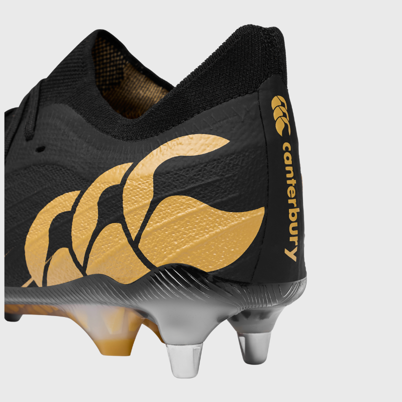 Canterbury Speed Falcon Elite SG Rugby Boots Black/Gold - Rugbystuff.com