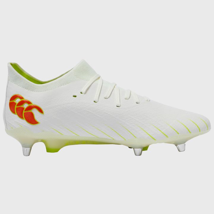 Canterbury Speed Falcon Elite SG Rugby Boots White/Orange