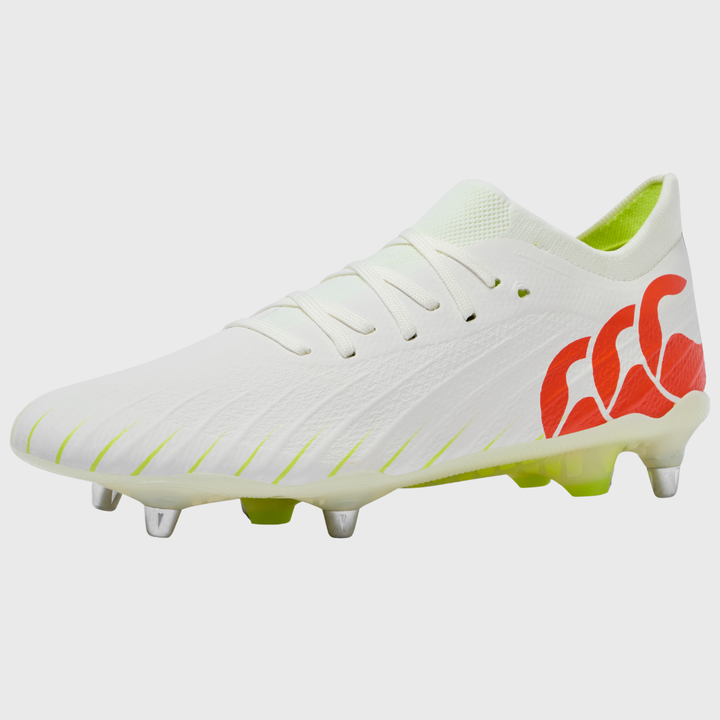 Canterbury Speed Falcon Elite SG Rugby Boots White/Orange