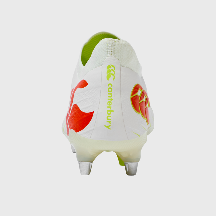 Canterbury Speed Falcon Elite SG Rugby Boots White/Orange