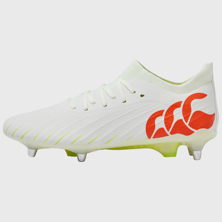 Canterbury Speed Falcon Elite SG Rugby Boots White/Orange