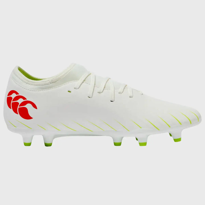 Canterbury Speed Falcon Team FG Rugby Boots White/Orange - Rugbystuff.com