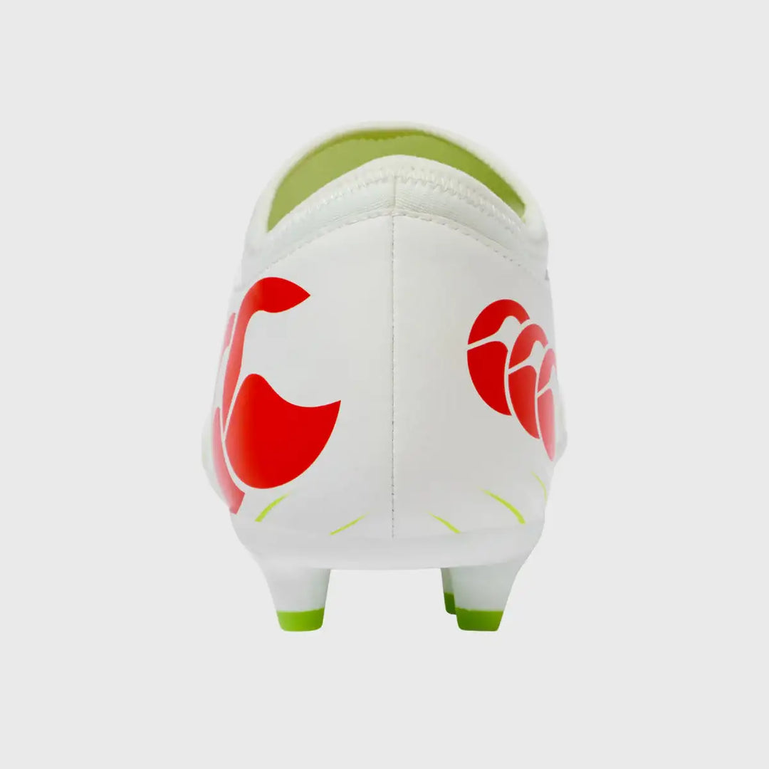 Canterbury Speed Falcon Team FG Rugby Boots White/Orange - Rugbystuff.com