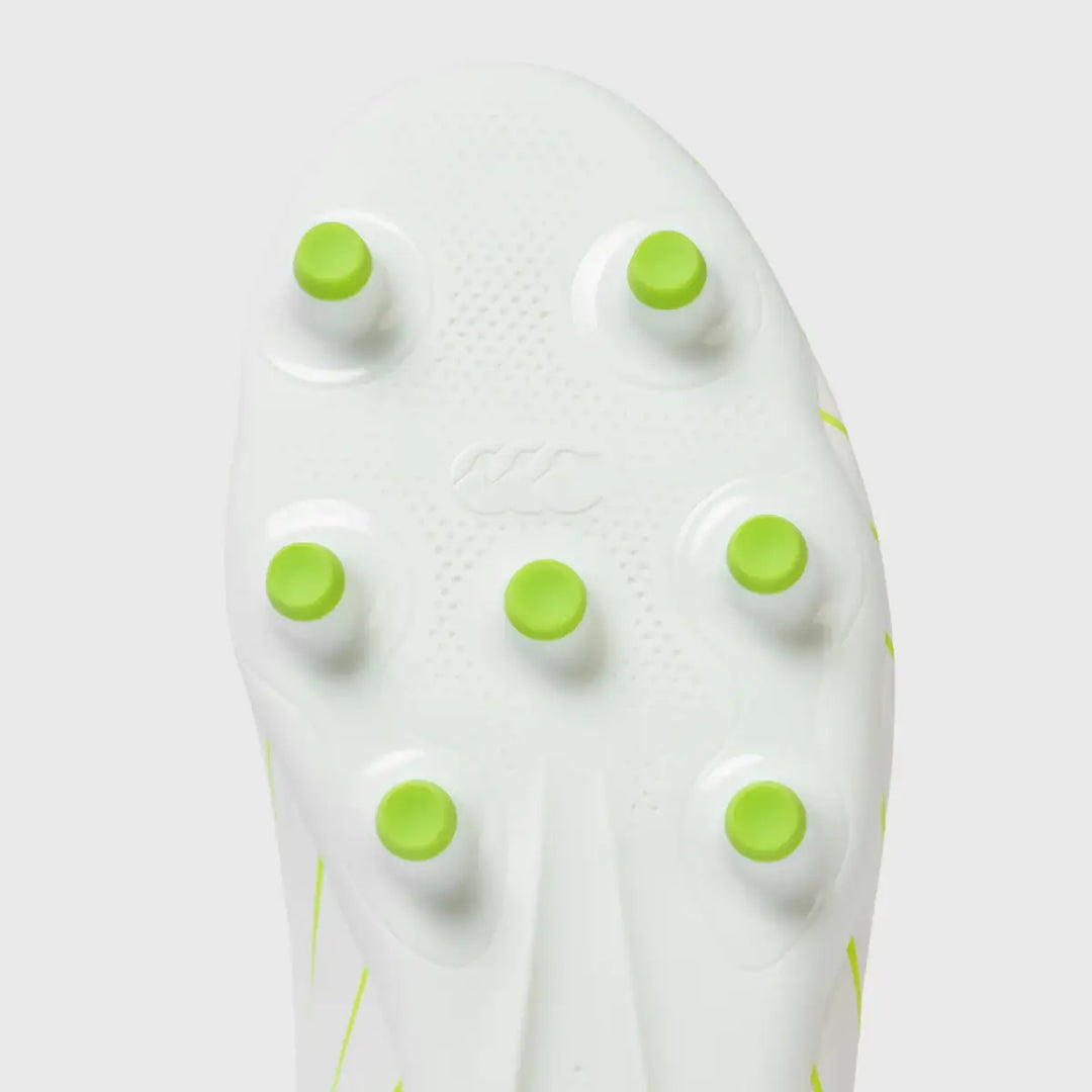 Canterbury Speed Falcon Team FG Rugby Boots White/Orange - Rugbystuff.com