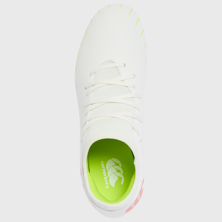 Canterbury Speed Falcon Team SG Rugby Boots White/Orange - Rugbystuff.com