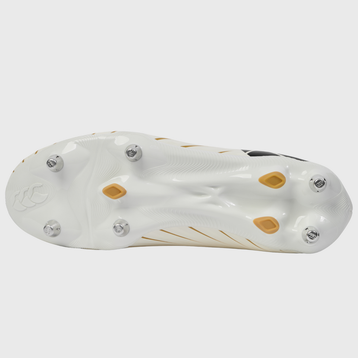 Canterbury Speed Falcon Team SG Rugby Boots White/Gold - Rugbystuff.com